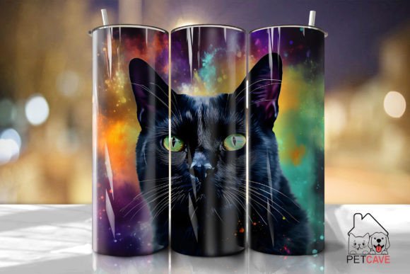 Black Cat and Galaxy Watercolor Embroidery Design Review
