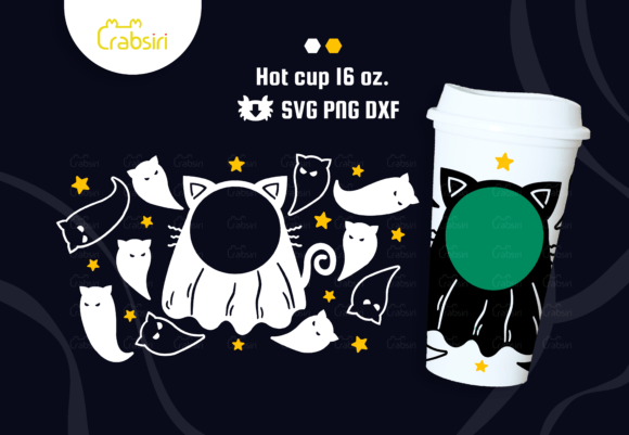 Cat Ghost Hot Cup 16oz Embroidery Design Review