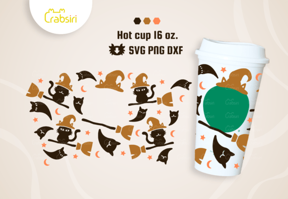 Cat Witch Hot Cup 16oz Embroidery Design Review
