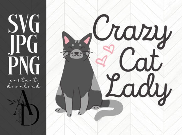 Crazy Cat Lady Dark Kitty Cat Design Review