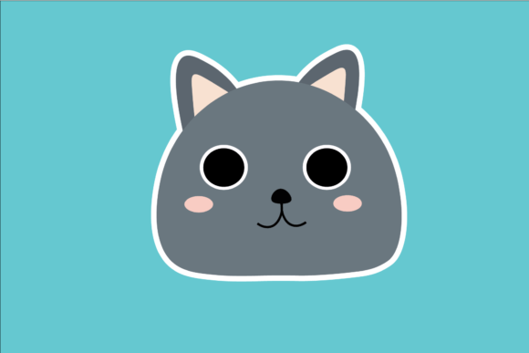 Cute Gray Cat Icon Stickers Review