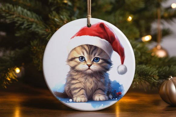 Cute Kitten Santa Ornament Review