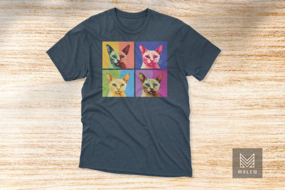 Pop Art Burmese Cat T-shirt Design Review