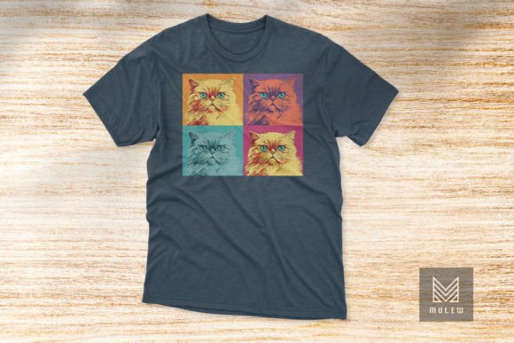 Pop Art Exotic Shorthair Cat Four Panels Review