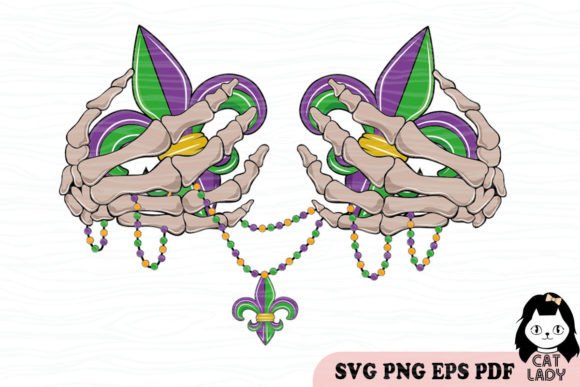 Skeleton Hands Mardi Gras SVG PNG Review