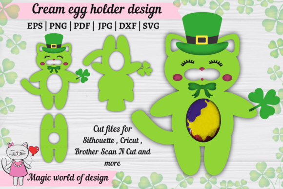 St. Patrick's Green Cat Egg Holder Design Review