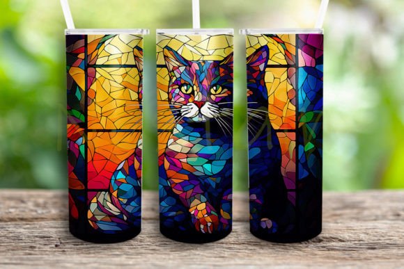 Stained Glass Cat Tumbler Template Review